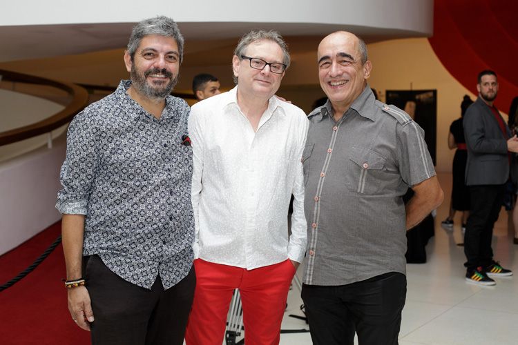 Beto Tibiriçá (produtor), Jurandir Muller (cineasta) e Francisco César Filho (jornalista)